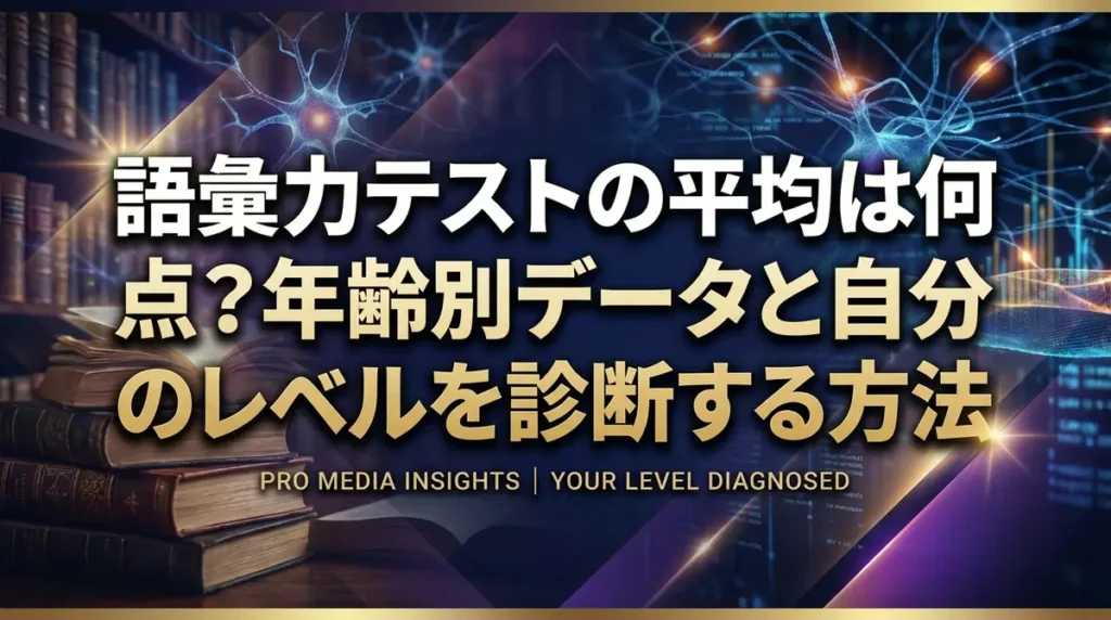 語彙力テストの平均は何点？年齢別データと自分のレベルを診断する方法