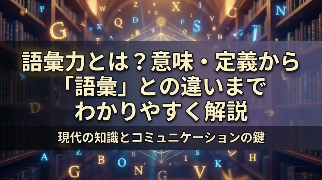 語彙力とは？意味・定義から「語彙」との違いまでわかりやすく解説