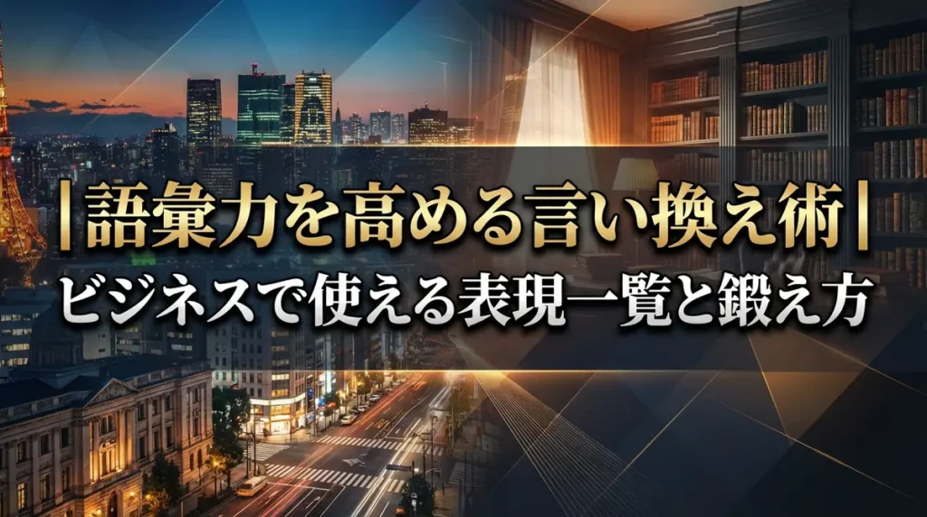 語彙力を高める言い換え術｜ビジネスで使える表現一覧と鍛え方