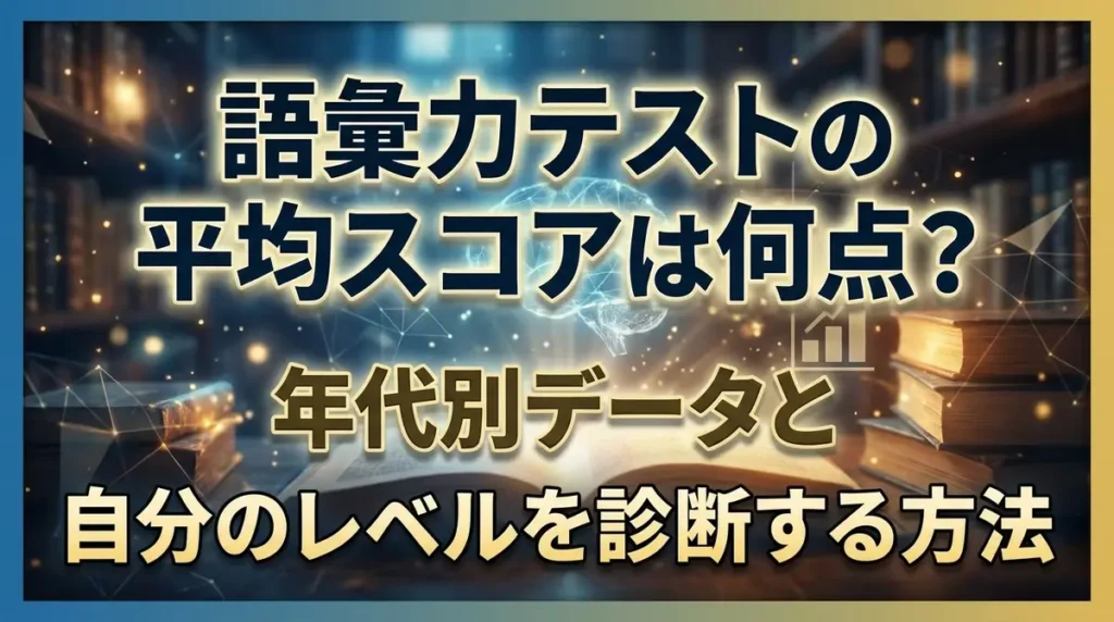 語彙力テストの平均スコアは何点？年代別データと自分のレベルを診断する方法