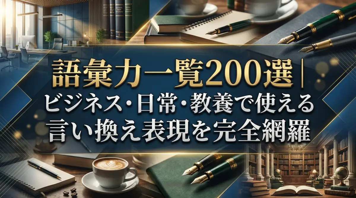 語彙力一覧200選｜ビジネス・日常・教養で使える言い換え表現を完全網羅