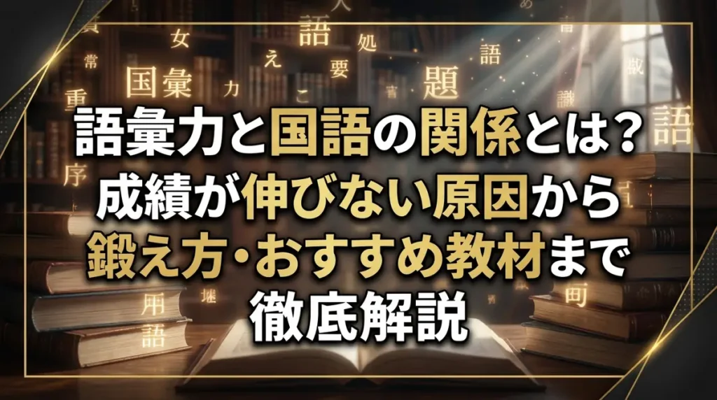 語彙力と国語の関係とは？成績が伸びない原因から鍛え方・おすすめ教材まで徹底解説