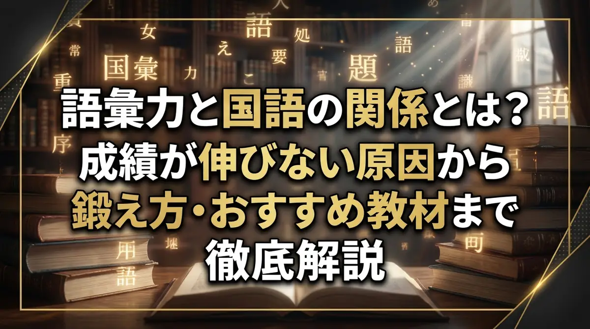 語彙力と国語の関係とは？成績が伸びない原因から鍛え方・おすすめ教材まで徹底解説