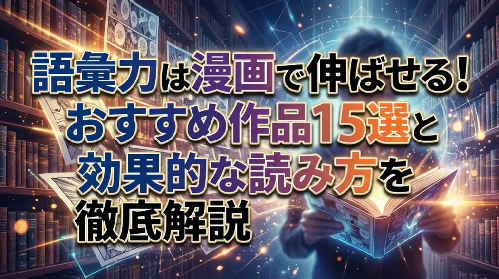 語彙力は漫画で伸ばせる！おすすめ作品15選と効果的な読み方を徹底解説