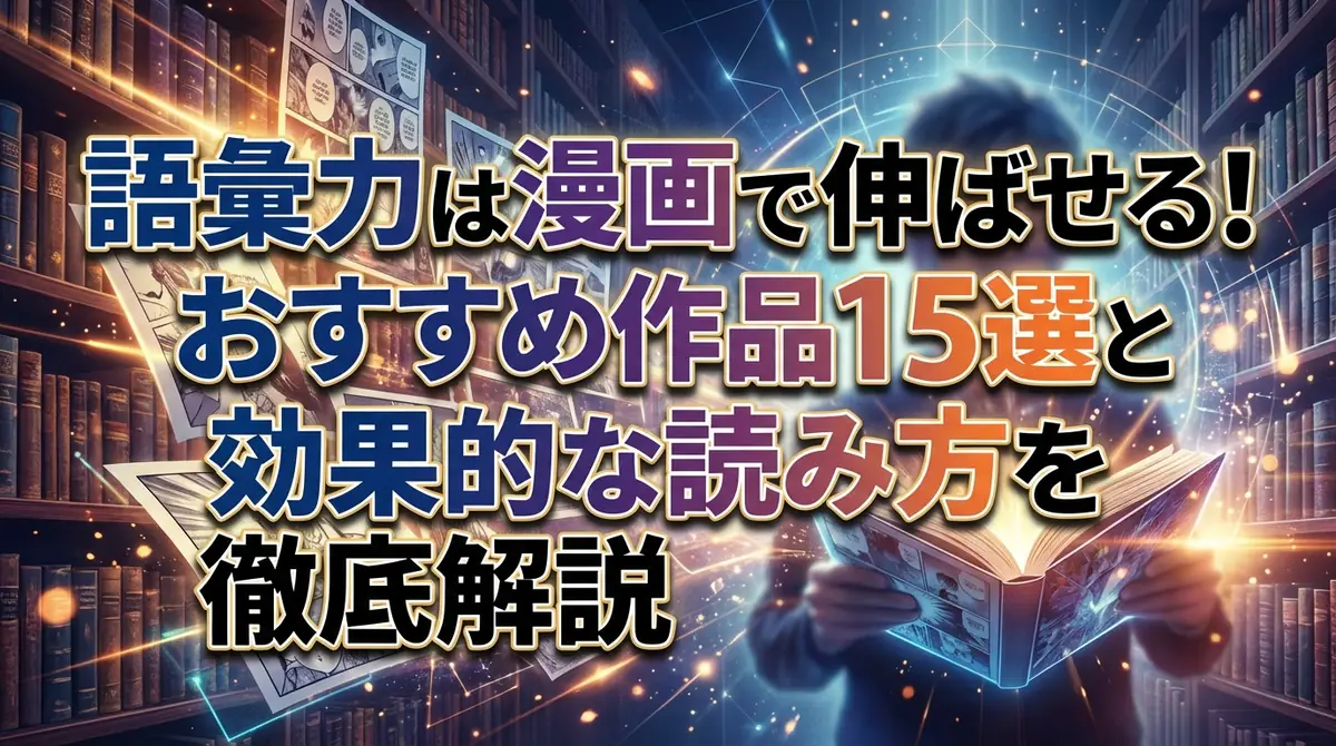 語彙力は漫画で伸ばせる！おすすめ作品15選と効果的な読み方を徹底解説