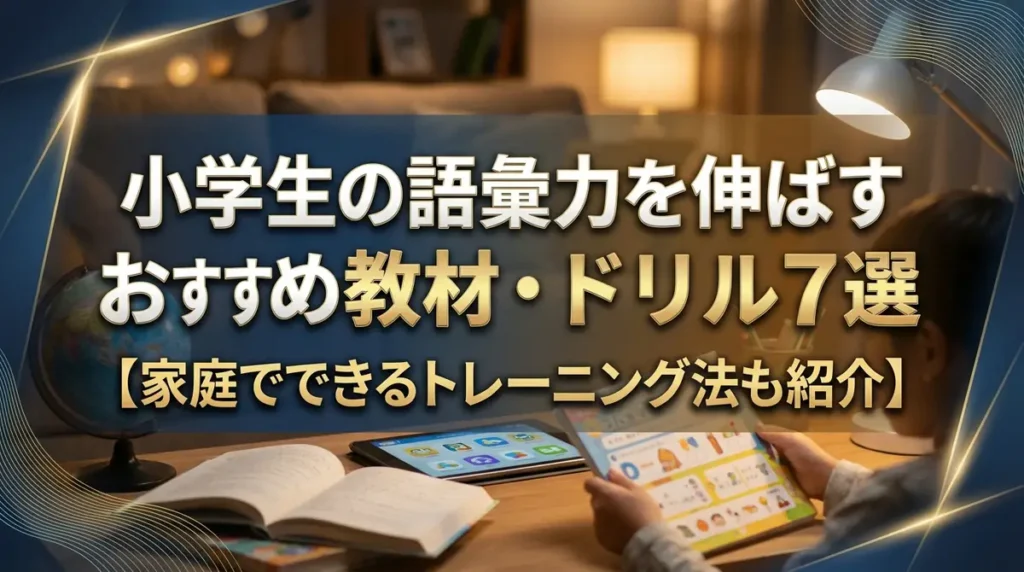 小学生の語彙力を伸ばすおすすめ教材・ドリル7選｜家庭でできるトレーニング法も紹介