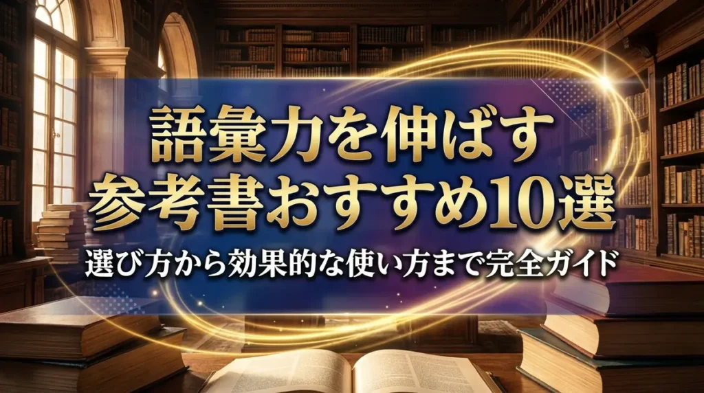 語彙力を伸ばす参考書おすすめ10選｜選び方から効果的な使い方まで完全ガイド