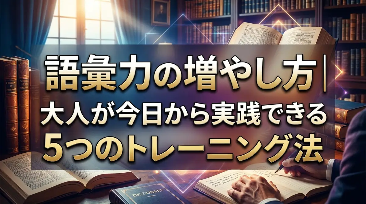 語彙力の増やし方｜大人が今日から実践できる5つのトレーニング法