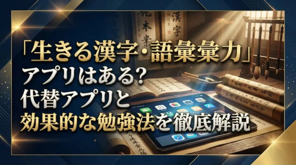 「生きる漢字・語彙力」アプリはある？代替アプリと効果的な勉強法を徹底解説