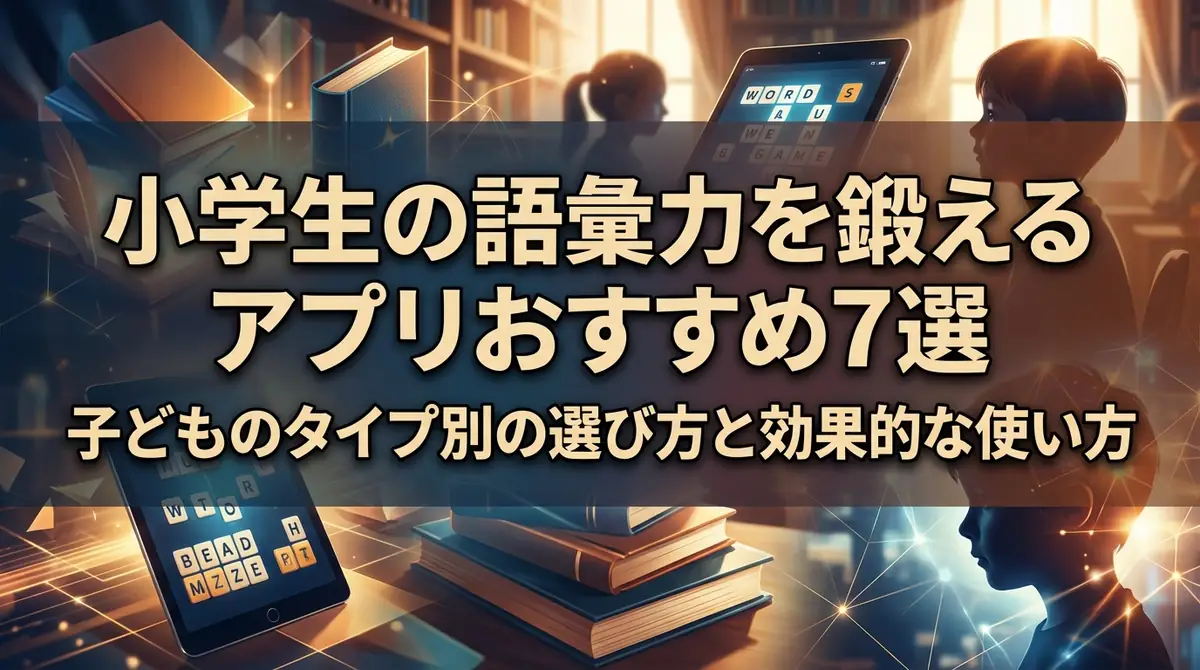小学生の語彙力を鍛えるアプリおすすめ7選｜子どものタイプ別の選び方と効果的な使い方