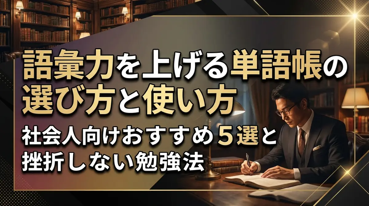 語彙力を上げる単語帳の選び方と使い方｜社会人向けおすすめ5選と挫折しない勉強法