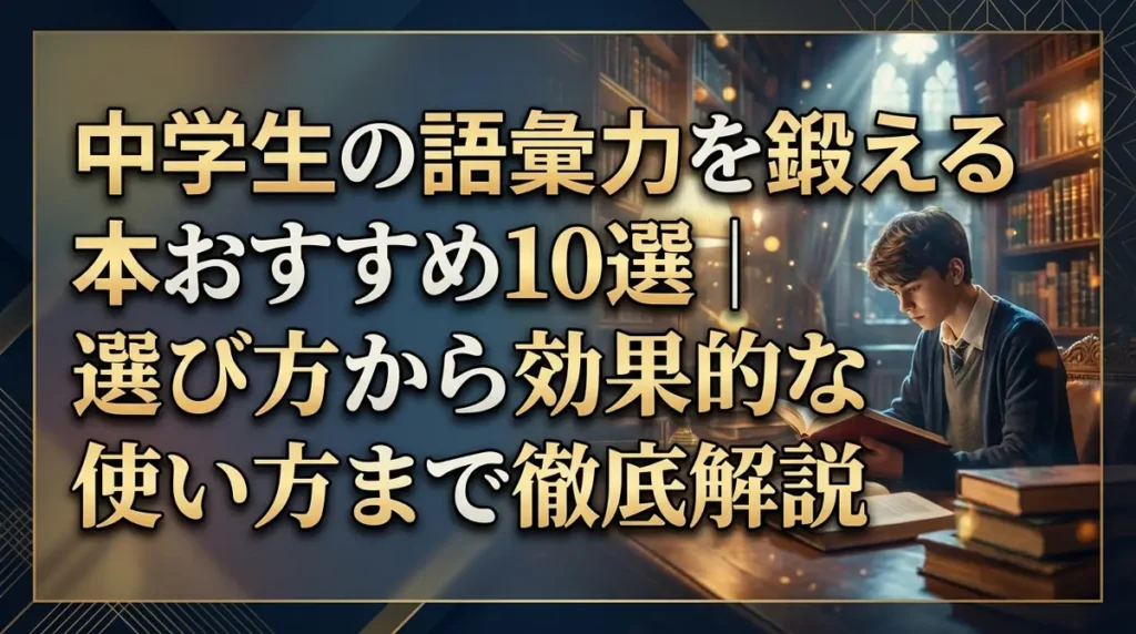 中学生の語彙力を鍛える本おすすめ10選｜選び方から効果的な使い方まで徹底解説