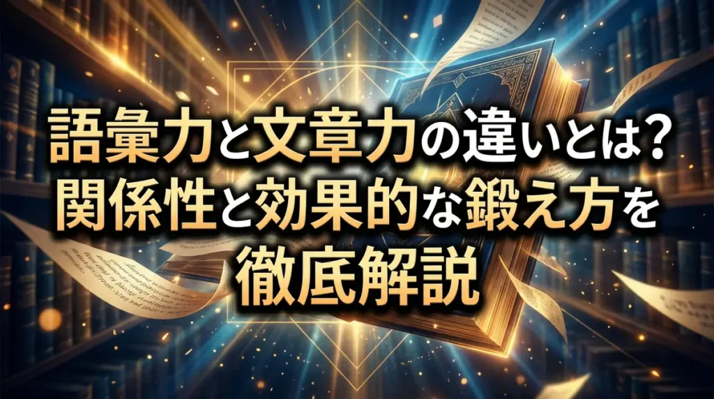 語彙力と文章力の違いとは？関係性と効果的な鍛え方を徹底解説