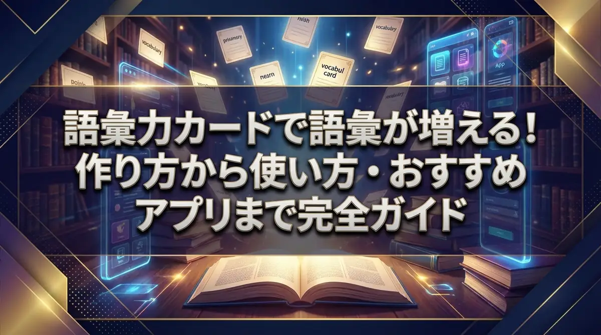 語彙力カードで語彙が増える!作り方から使い方・おすすめアプリまで完全ガイド